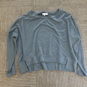 Michael Stars Light Blue Kiara Staggered Hem Top, size L